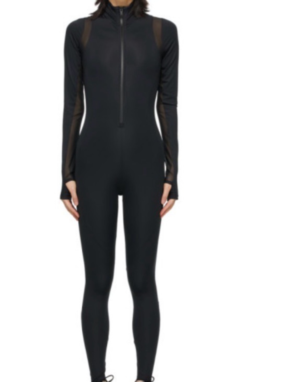 Nike Jordan Women’s Black Full-Length Bodysuit, CT7713-010, Size S (CTO-040)